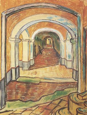 Vincent Van Gogh Corrdor in Saint-Paul Hospital (nn04) France oil painting art